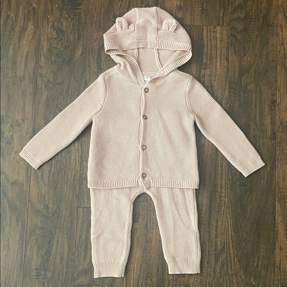 Light Knit Cozy Pink Sweater Outfit 18m